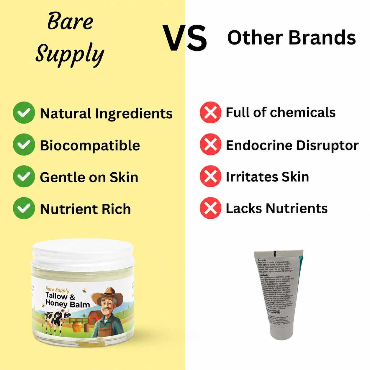 No Essential Oils - Tallow & Honey Balm